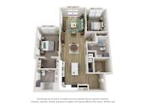 B4 Floor Plan | 1,214 Sq. Ft. at Edgebrook Residences, Merrimack
