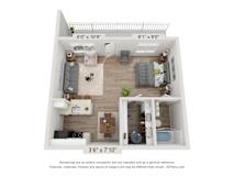 Armory studio floor plan  at Promontory, Arizona, 85704