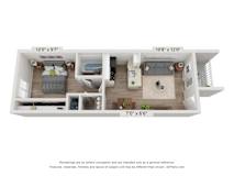 Dove one bedroom floor plan at Promontory, Arizona, 85704