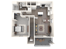 a floor plan of a one bedroom apartment