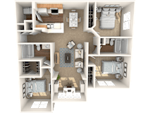 The Dogwood Floor Plan at Grandeville on Saxon, Orange City, Florida