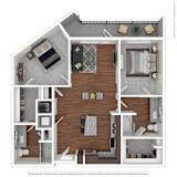 Midtown 205 Apartments in Charlotte, NC Two Bedroom Floor Plan