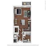Midtown 205 Apartments in Charlotte, NC Studio Floor Plan