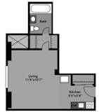 Studio - S1A Floor Plan at The Kenmore, Washington