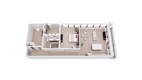 1 bed 1 bath 1B5 Floor Plan at Tesson Ridge, Missouri, 63128