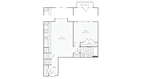 a floor plan of a bedroom apartment