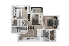2 bedroom floorplan