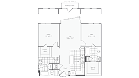 the floor plan of the bedrooms of this floor plan