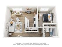 The Melody Floorplans - 1 bedroom & 1 bath