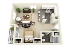 Morrison studio apartment at Miramonte Lodge, Milwaukie, OR, Oregon, 97222