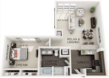 DelMar Floor Plan at Residences at the Street, Washington, 15301