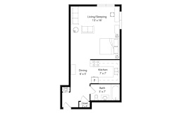 S2 Floorplan at The Venue on Knox Apartments, Minneapolis, 55408