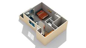 Studio1 Floor Plan at OceanAire Apartment Homes, Pacifica, California