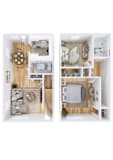 Townhome 3D floor plan
