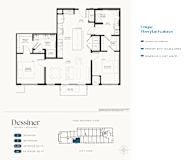 A floor plan of a house with a kitchen, living room, and two bathrooms.