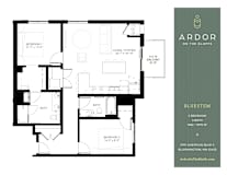 2 bed 2 bath B at Ardor on the Bluffs South Loop Residences Apartments, Bloomington, Minnesota