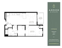1 bed 1 bath J at Ardor on the Bluffs South Loop Residences Apartments, Bloomington, Minnesota