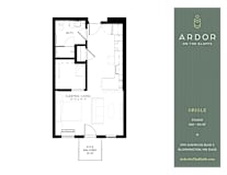 Studio 1 bathroom E at Ardor on the Bluffs South Loop Residences Apartments, Bloomington, MN