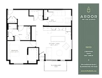 2 bed 1 bath A at Ardor on the Bluffs South Loop Residences Apartments, Bloomington, MN