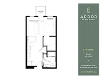 Studio 1 bathroom F at Ardor on the Bluffs South Loop Residences Apartments, Bloomington, 55425