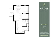 Nuthatch studio floor plan at Ardor on the Bluffs in Bloomington, MN