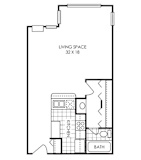 Studio 1 bath C at Audenn Apartments, Bloomington