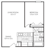 1 bed 1 bath H at Audenn Apartments, Bloomington, MN, 55438