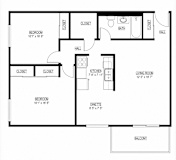 Edenvale Apartments in Eden Prairie, MN 2 BR PINE (Large)