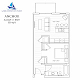 0 Bed 1 Bath Floor Plan at Lake Jonathan Flats, Chaska, 55318