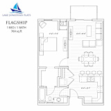 1 Bed 1 Bath Floor Plan at Lake Jonathan Flats, Chaska, MN
