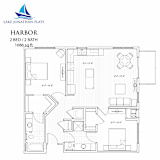 2 Bed 2 Bath Floor Plan at Lake Jonathan Flats, Chaska, Minnesota