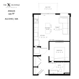 Angus Floor Plan at The Exchange Apartments, New Brighton, 55112