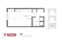 Rose Floor Plan at The Mason, St. Paul, MN, 55114