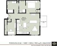 a floor plan of a small house at The Yards and Backyards, Saint Paul