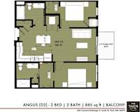 a floor plan of a house with a large terrace at The Yards and Backyards, Minnesota