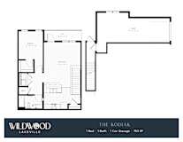 One bedroom 1 bath floorplan at Wildwood Lakeville Apartments, Lakeville, 55044