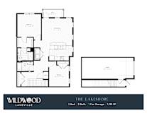 2 bed 2 bathroom floorplan with balcony at Wildwood Lakeville Apartments, Lakeville, MN 55044