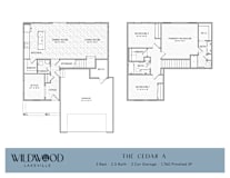 3 bed 25 bath two story floorplan at Wildwood Lakeville Apartments, Lakeville