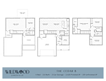 4 bedroom 35 bath multi level floorplan at Wildwood Lakeville Apartments, Minnesota, 55044