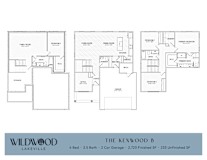 Four bedroom townhome floorplan with three levels at Wildwood Lakeville Apartments, Lakeville, 55044