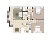 Cottonwood Floorplan at the Aspens South Coast, South Coast Metro, California.