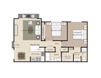 Dogwood Floorplan at the Aspens South Coast, South Coast Metro, California.