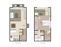 Evergreen Floorplan at the Aspens South Coast, South Coast Metro, California.
