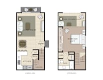 Evergreen Floorplan at the Aspens Fairhaven, Santa Ana, California.