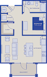 Studio 1 bath the shepherd floor plan at Bellary Flats, Summerville, SC, 29486