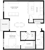 A3 1Bed 1Bath at Vue Apartments, Des Moines