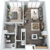 1 bed 1 bath C at Clayton on the Park Apartments, Clayton, MO