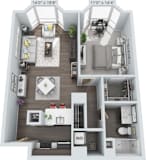 1 bed 1 bath E at Clayton on the Park Apartments, Clayton, Missouri