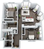 2 bed 2 bath at Clayton on the Park Apartments, Missouri