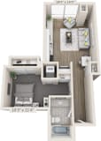 1 bedroom 1 bathroom A at Clayton on the Park Apartments, Clayton 63105